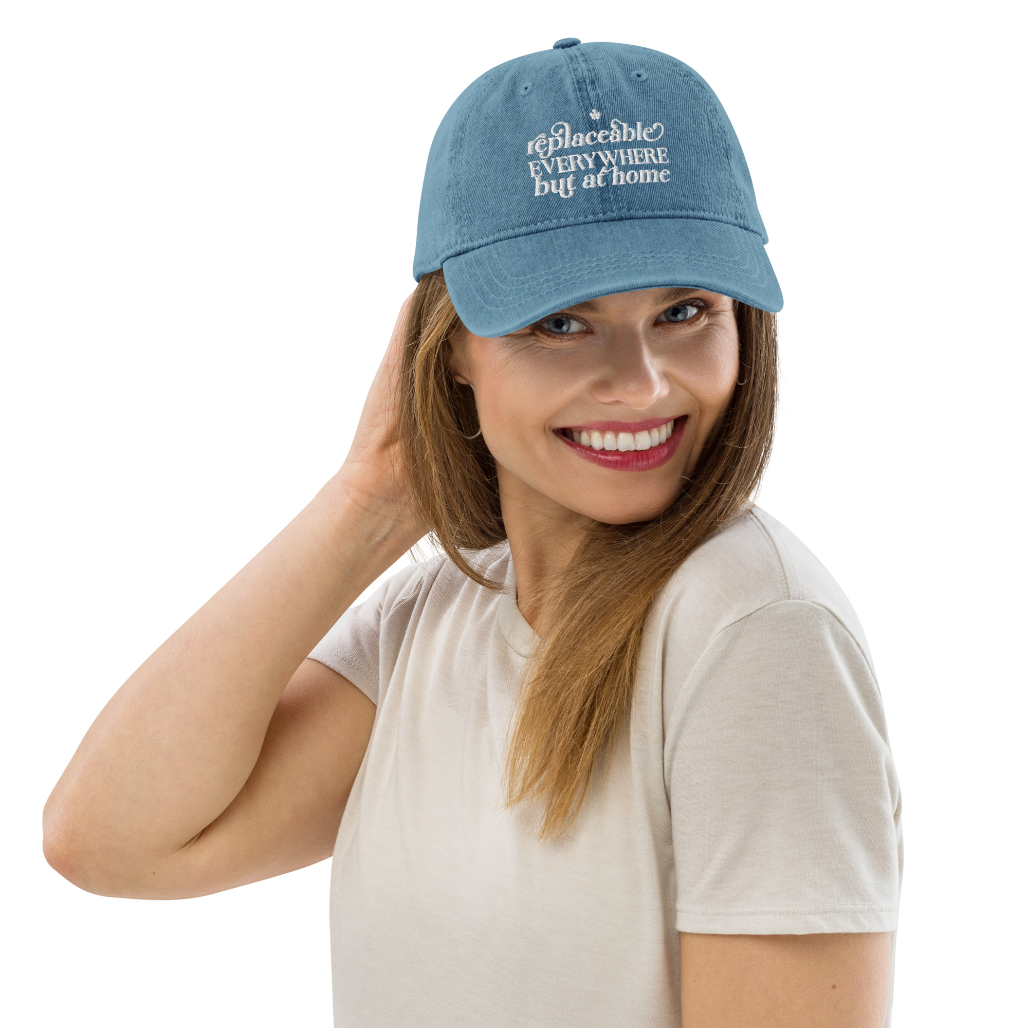 Replaceable Everywhere But at Home Denim Hat - Image 5