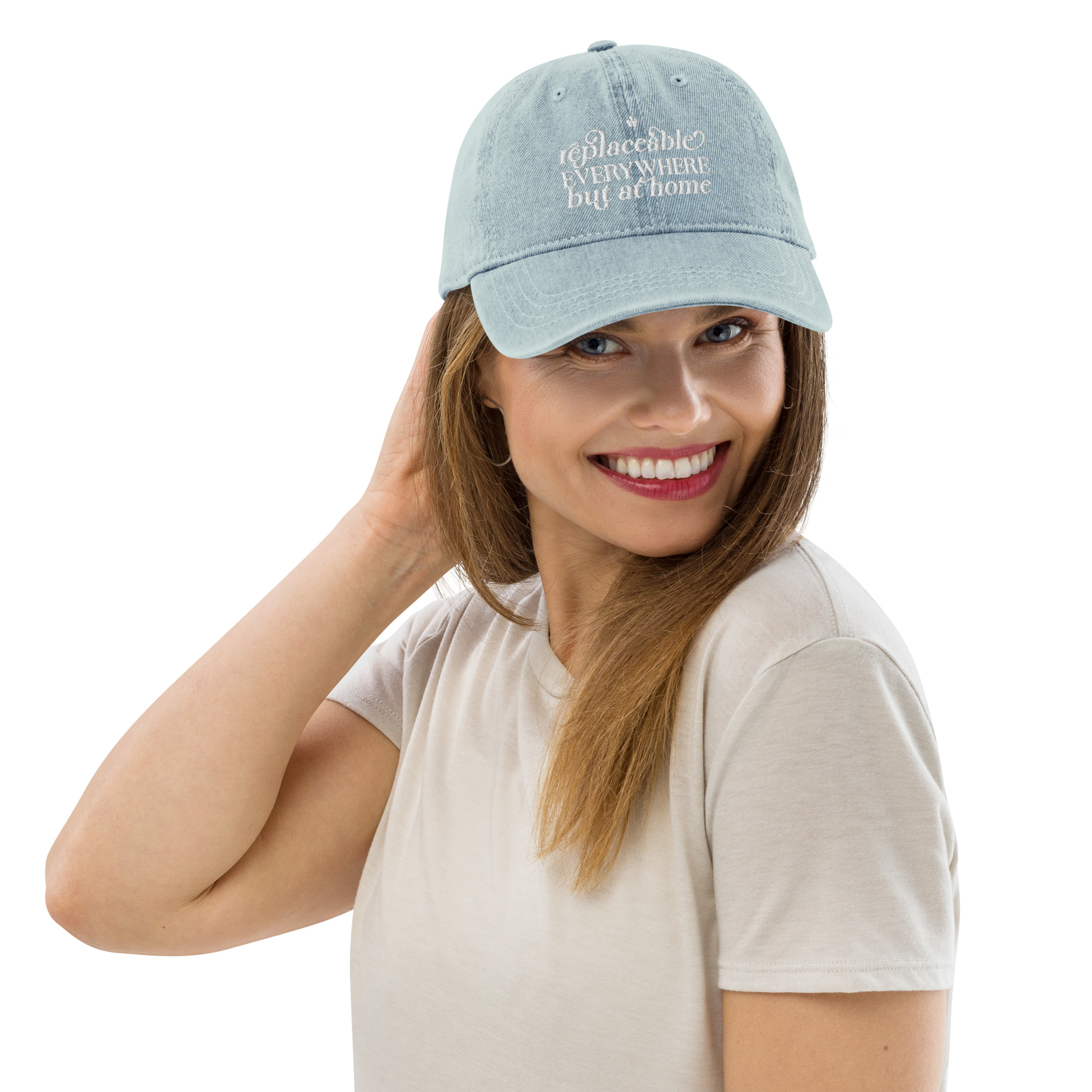 Replaceable Everywhere But at Home Denim Hat - Image 8