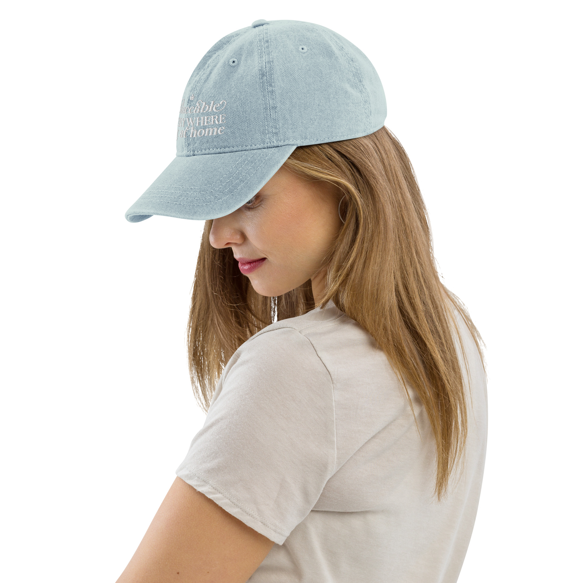 Replaceable Everywhere But at Home Denim Hat - Image 9